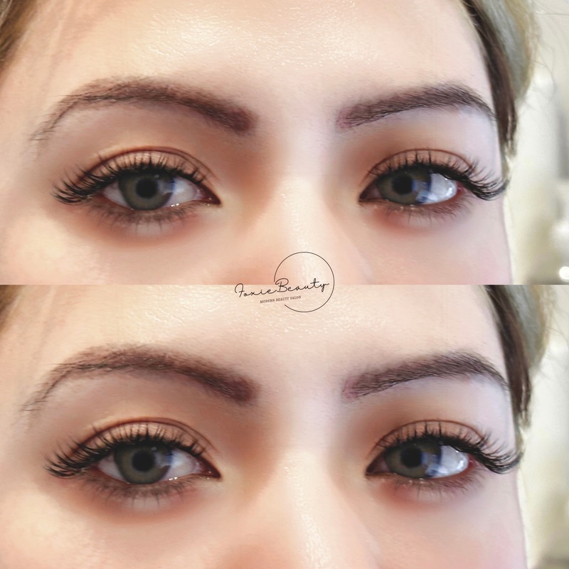 Brow and lash treatment result