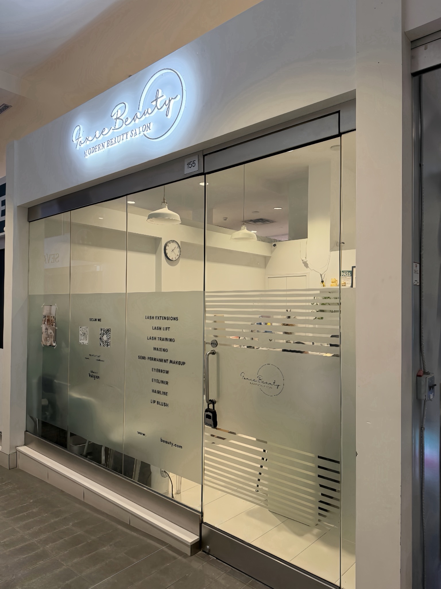 Foxie Beauty storefront at 4750 Yonge Street, Unit 155
